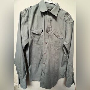 Gray Button-Up Shirt